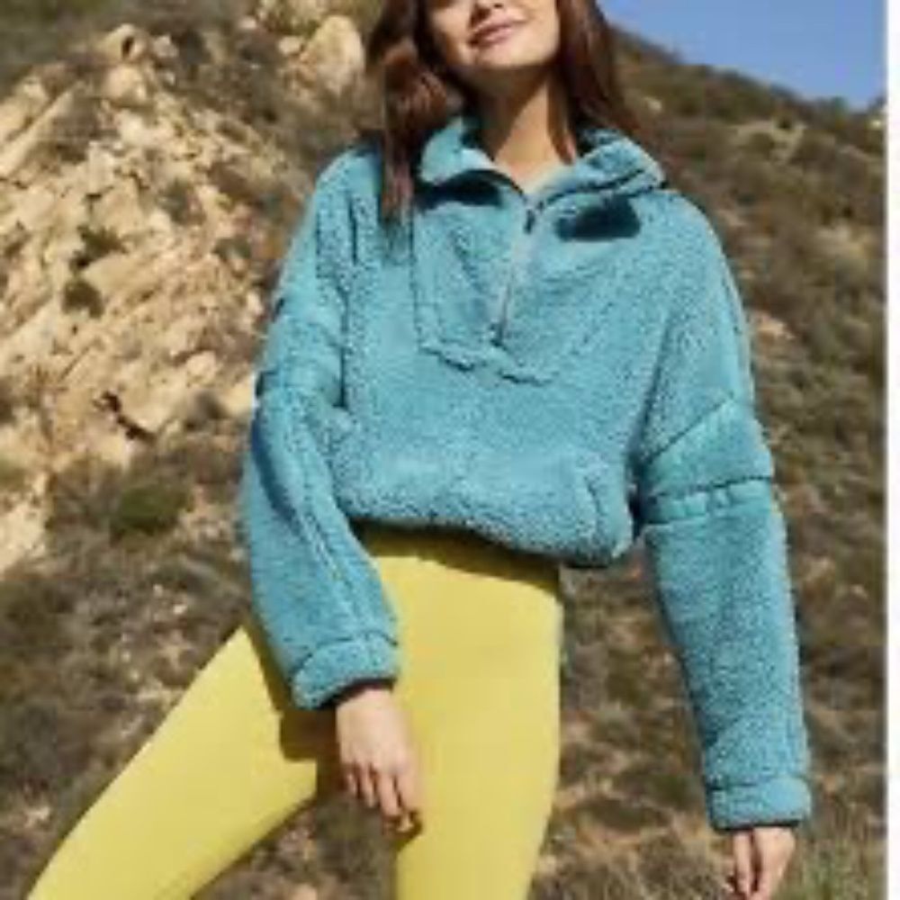 FP Movement by Free People Aqua Teddy Pullover Jacket